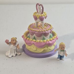 Mimi & The Goo Goos Playset Wedding Day Tier Cake Bride Groom Vintage Bluebird